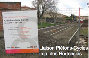 Liaison piéton cycle impasse des hortensias